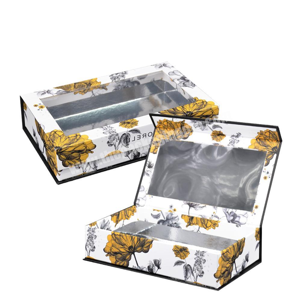 Custom cardboard folding gift box cloths gift packaging magnetic fold shipping box design logo luxury paper folding box