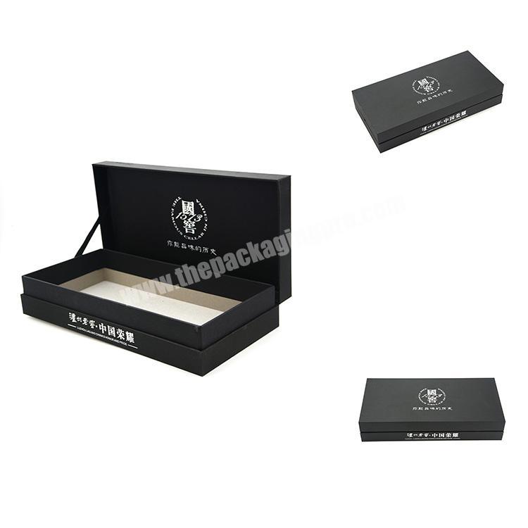 Custom cardboard gift recycled paper box luxury black socks packaging box