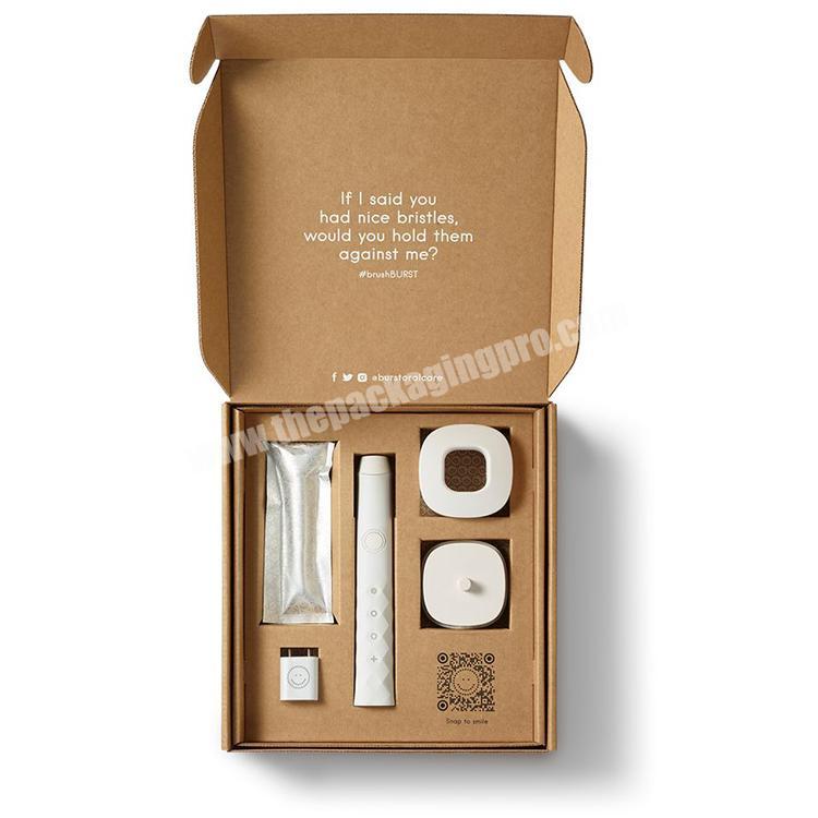 Custom cardboard online sales smart electric toothbrush shipping box