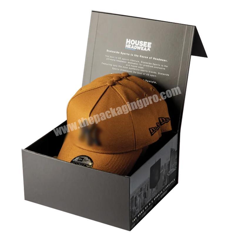 Custom cartwheel cloche hat cap box gentleman fedoras storage shipping boxes baseball hat box packaging