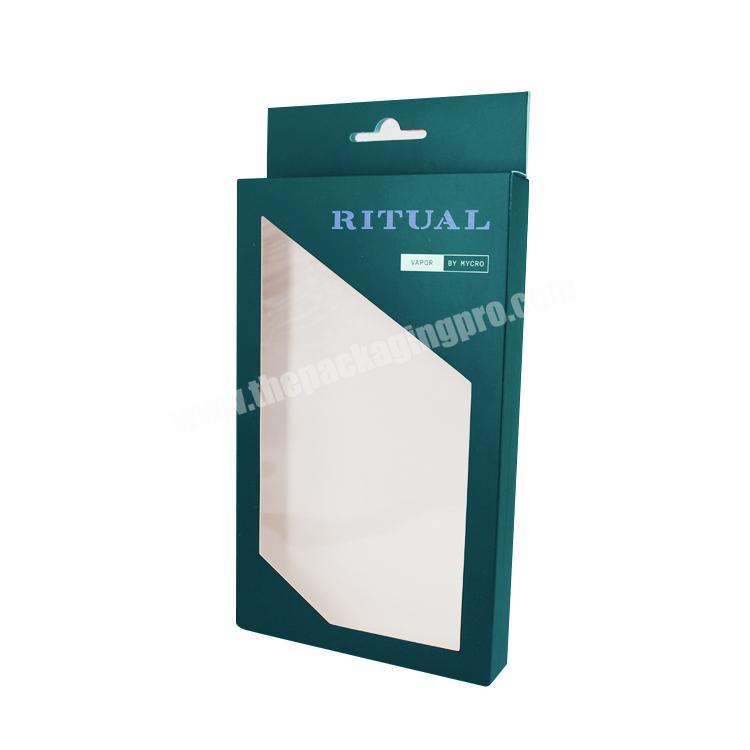 Custom cheap cosmetic false eyelash press on nail packaging paper box with PVC windows