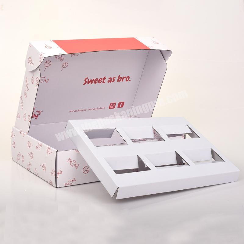 Custom corrugated lollipop candies set boxes mailer packaging shipping paper boxes for candy