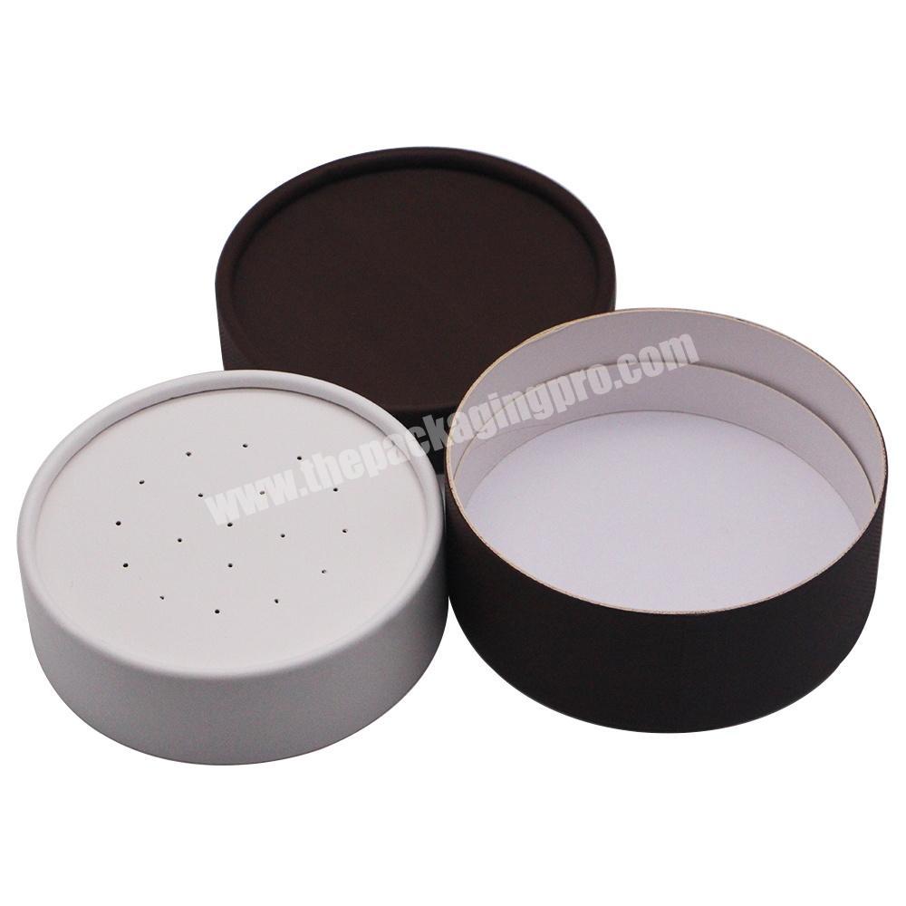Custom cosmetics blush loose powder paper jar shakers 100% recycled cardboard containers kraft tube packaging
