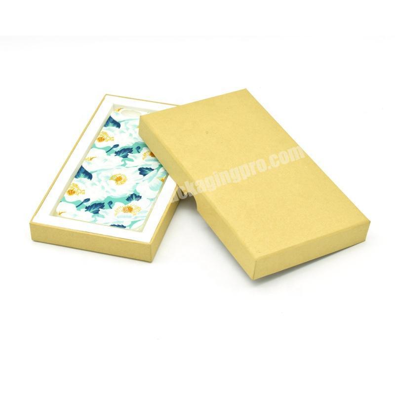 Custom cover kraft paper mobile phone case packaging box for book notebook  box