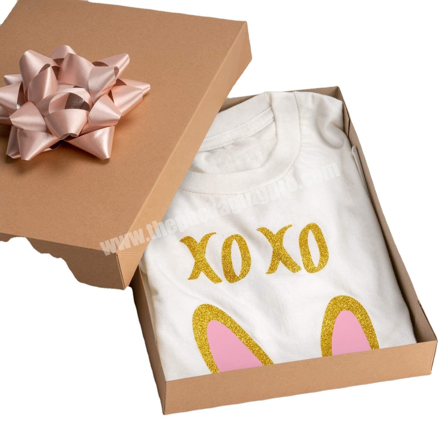Custom design cheap Kraft paper box Gift Box with Lids for Clothes,Shirt