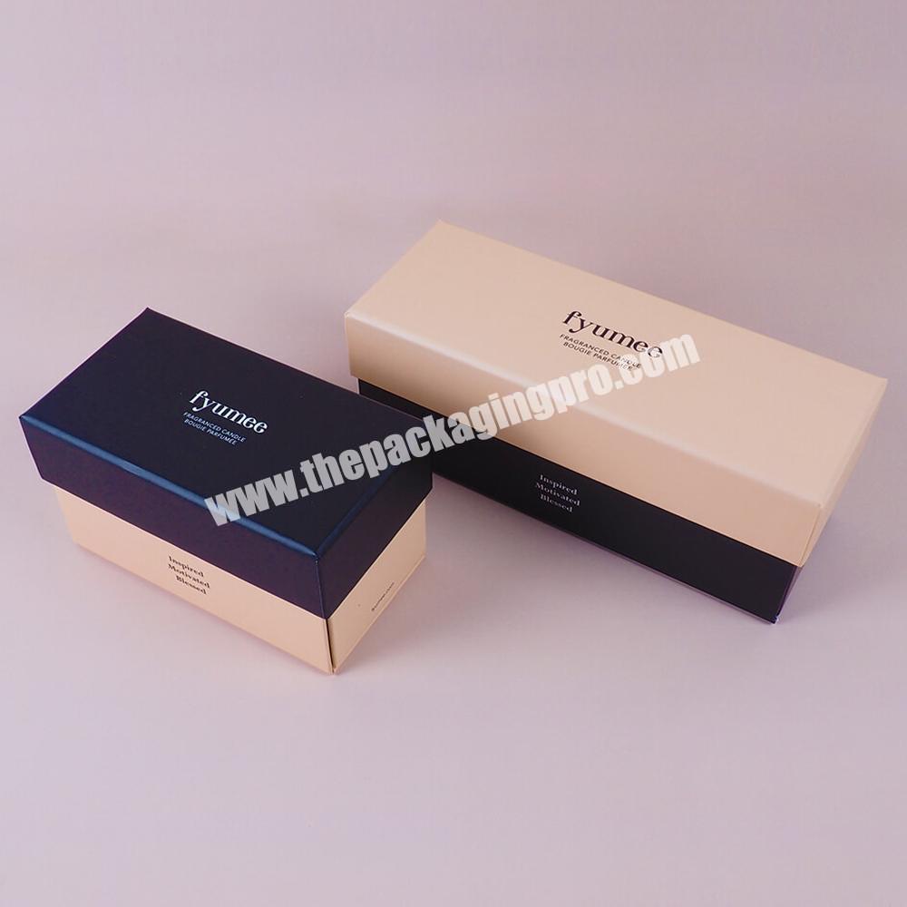 custom Custom design logo cardboard magnetic candle gift box with inserts luxury packaging candle jar box packaging candle gift set box 