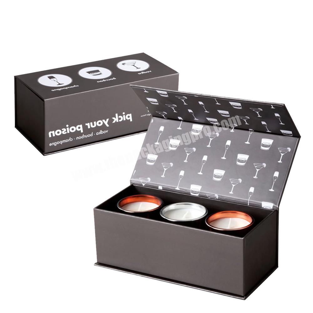 Custom design logo cardboard magnetic candle packaging boxes candle packaging magnetic gift box packaging luxury candle gift box manufacturer