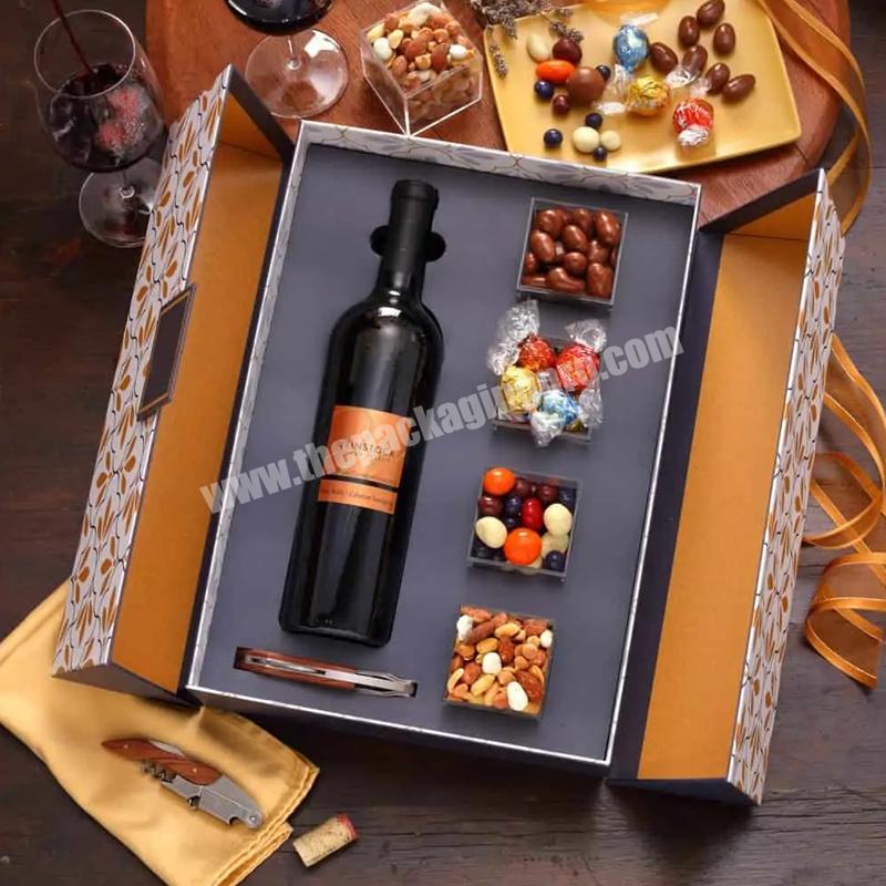 Custom design logo kraft gift packaging valentines rose and inspired wine bottle gift box wine boxes for strawberries 2 wine box