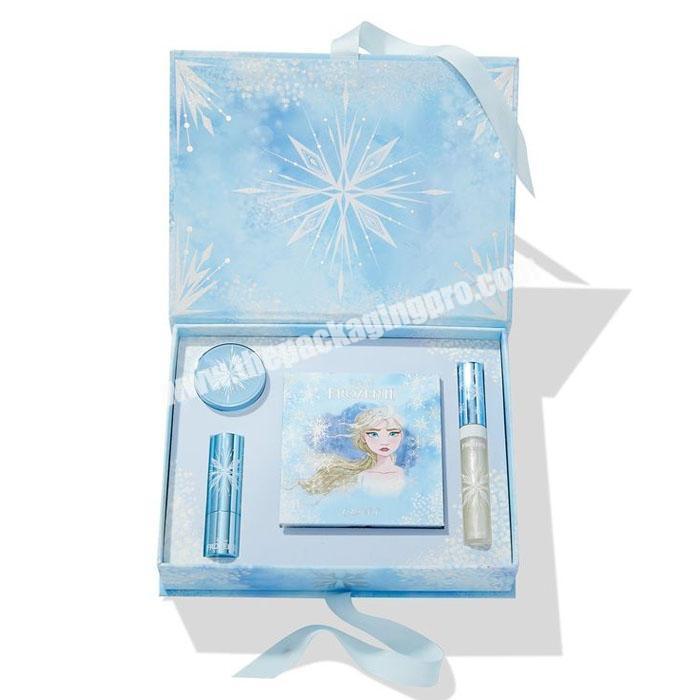 Custom design logo lipstick lipgloss cosmetic gift box packaging luxury magnetic folding cosmetic box customized
