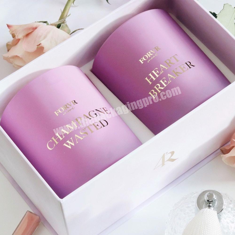 personalize Custom design logo magnetic candle gift box set packaging wholesale candle gift packaging boxes custom luxury candle gift box