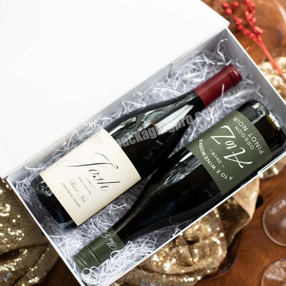 Custom design logo magnetic folding mini wine bottle box luxury wedding gift packaging cardboard paper sublimation red wine box manufacturer