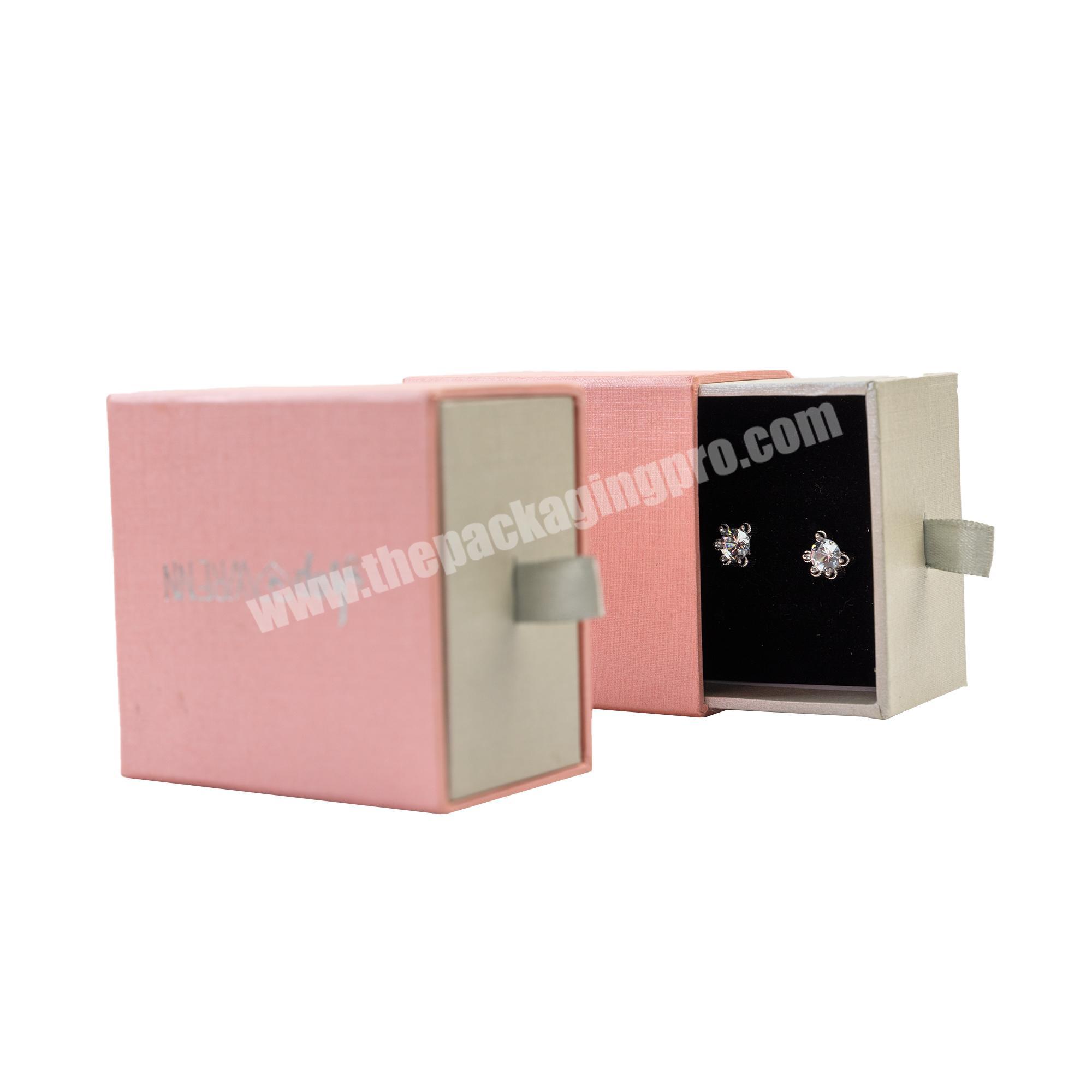 Custom design printed jewellery box magnetic gift box Pink magnetic gift box with eva insert jewellery
