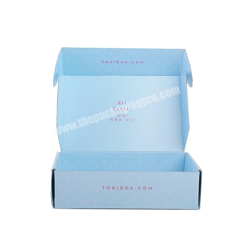 Custom durable recycle two side colorful printing garment shipping box