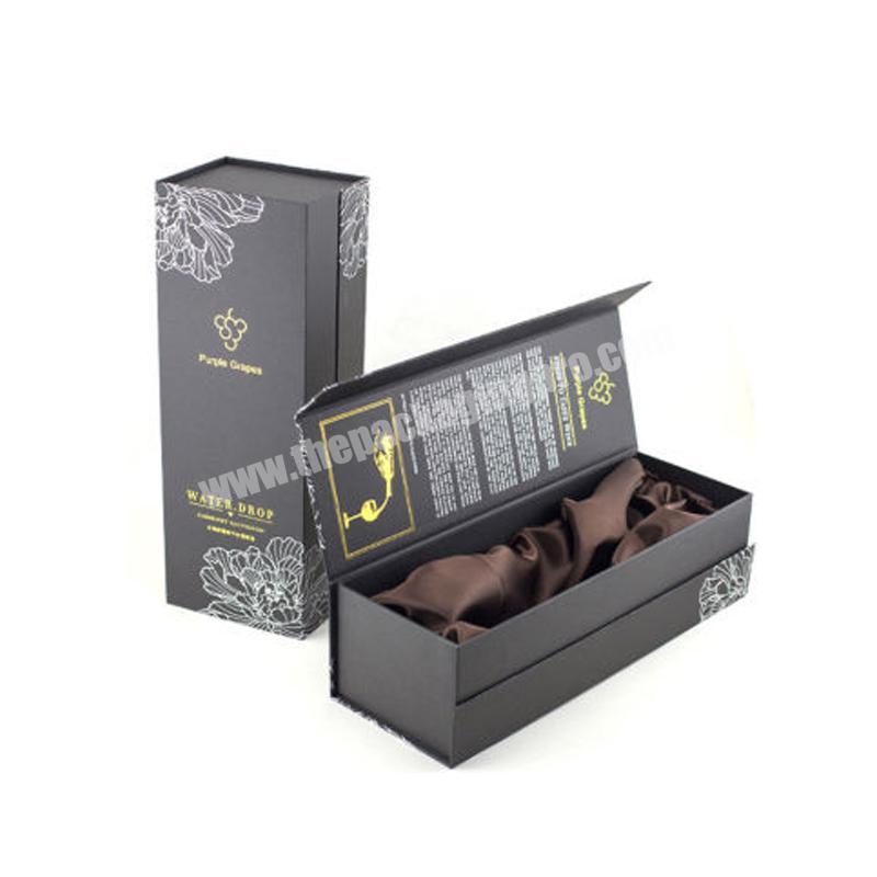 Custom eco friendly recycled wine glass box set packaging gift paper cardboard boxes luxury packing beer wine box