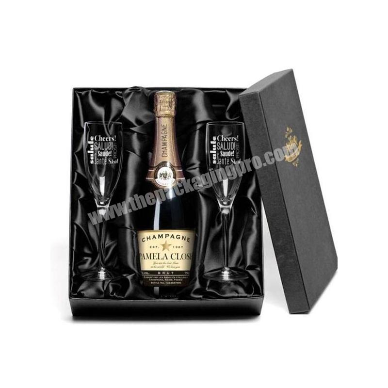 personalize Custom eco friendly recycled wine glass box set packaging gift paper cardboard boxes luxury packing beer wine box