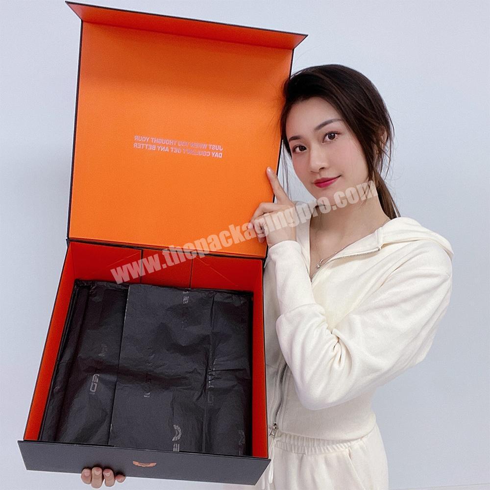 Custom extra large flat magnetic packaging hat clothing boxes for packiging