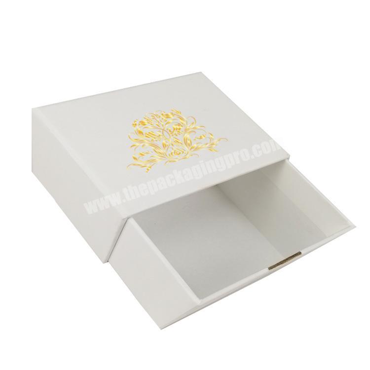 Custom gold foil logo jewellery packaging drawer box ring earring necklace bracelet cardboard jewelry box