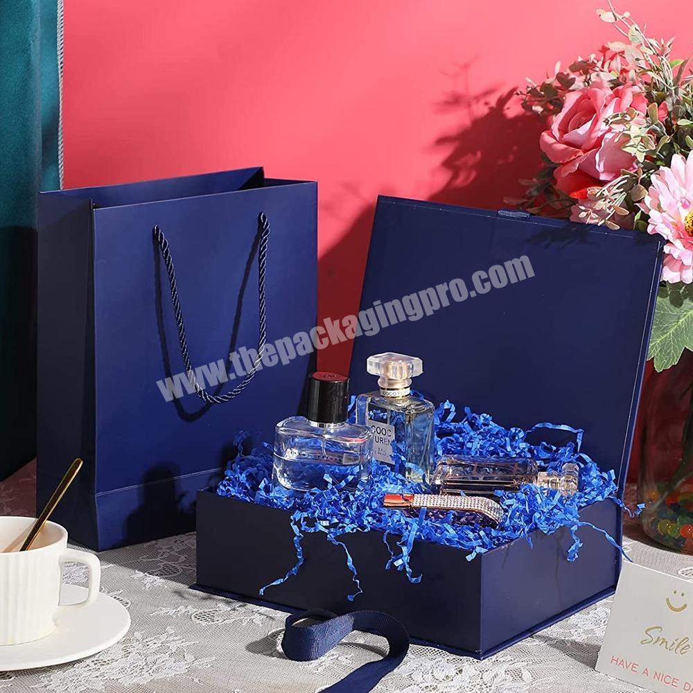 Custom high quality wine shipping boxes packing luxury wine bottle set gift box packaging ribbon folding magnetic flip gift box