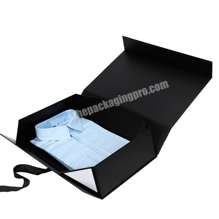 Custom large luxury Cloth packaging magnetic folding gift box with Ribbon