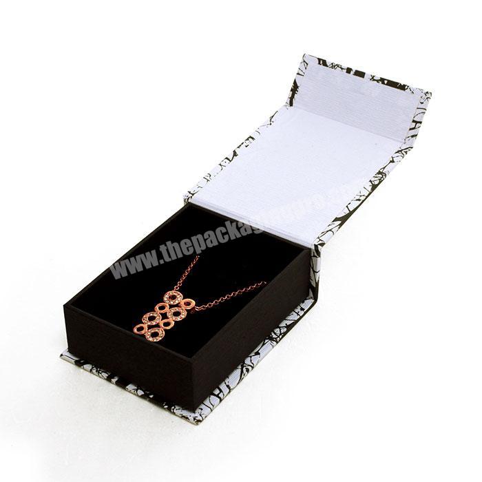 Custom logo Printed Luxury Colorful Magnetic Jewelry Paper Necklace Ring Earring Box