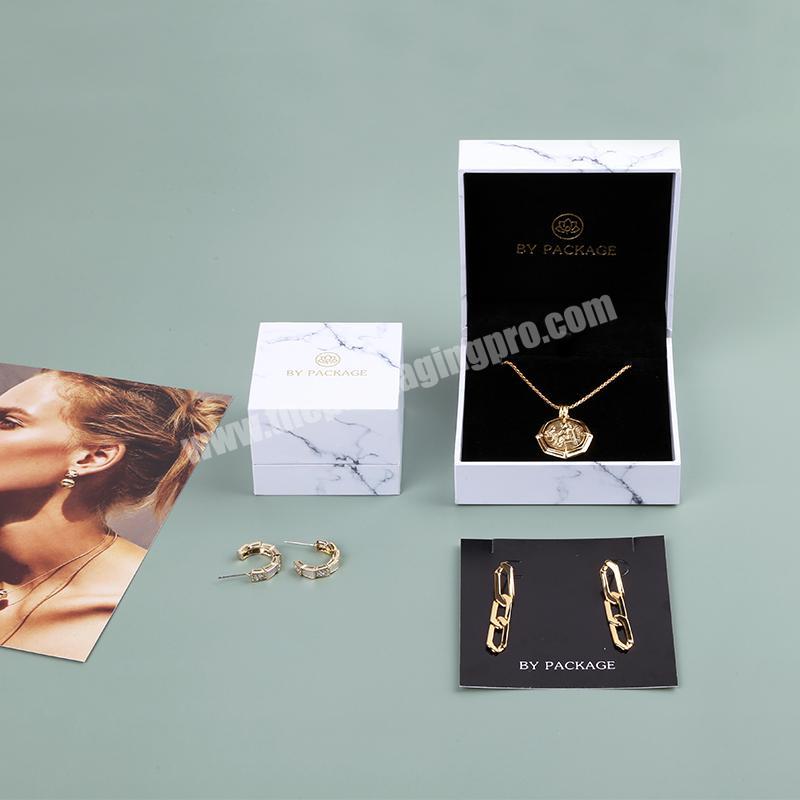 Custom logo Printed Paper Earring Bracelet Jewelry Box Jewelry Packaging Bracelet Ring Necklace Box