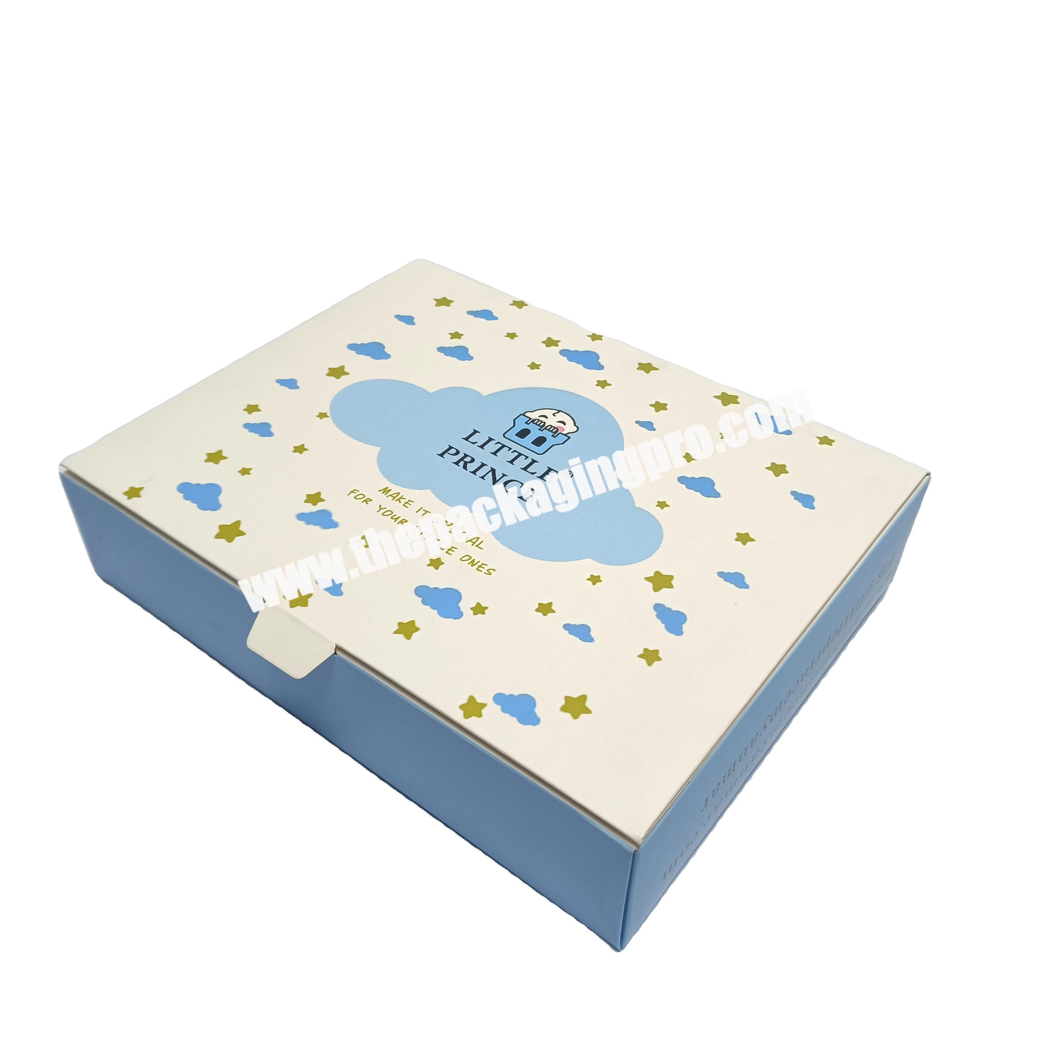 SENCAI custom logo art paper packaging baby bib box gift box wholesale