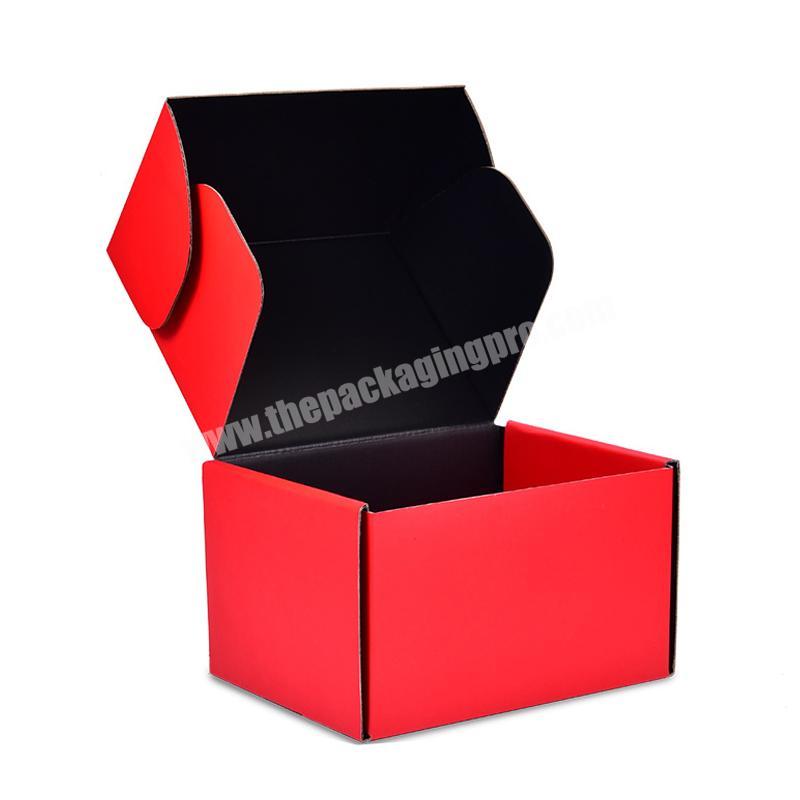 Custom logo black printing corrugated paper carton box for earphone packaging factory