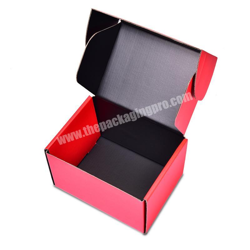 Custom logo black printing corrugated paper carton box for earphone packaging manufacturer