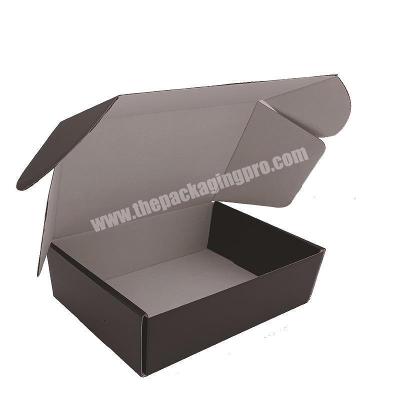 Custom logo black printing corrugated paper carton box for earphone packaging wholesaler