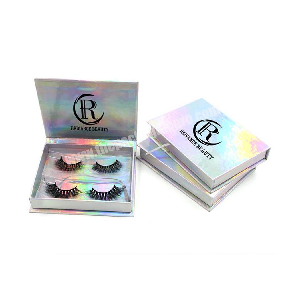 Custom logo book shape gift magnetic eyelash vendor customized boxes luxury design cosmetic paper eyelash packaging box