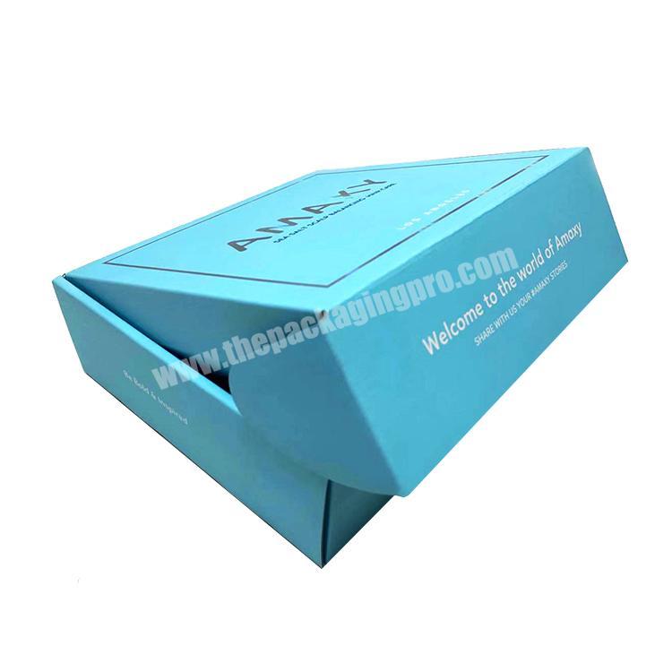 Custom logo cardboard carton shoe clothing postage corrugated packaging gift mailer boxes shipping box for dress