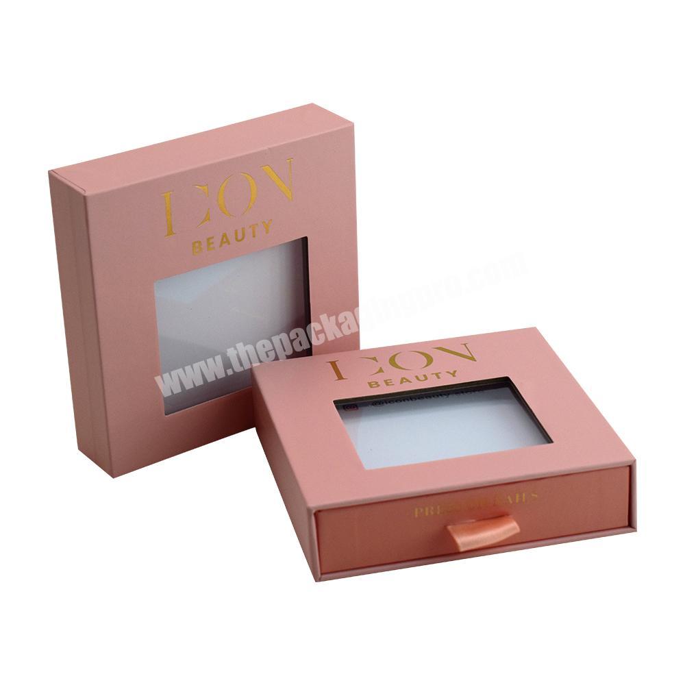 Custom logo empty false press on nails custom packaging newest design drawer style box for nails factory