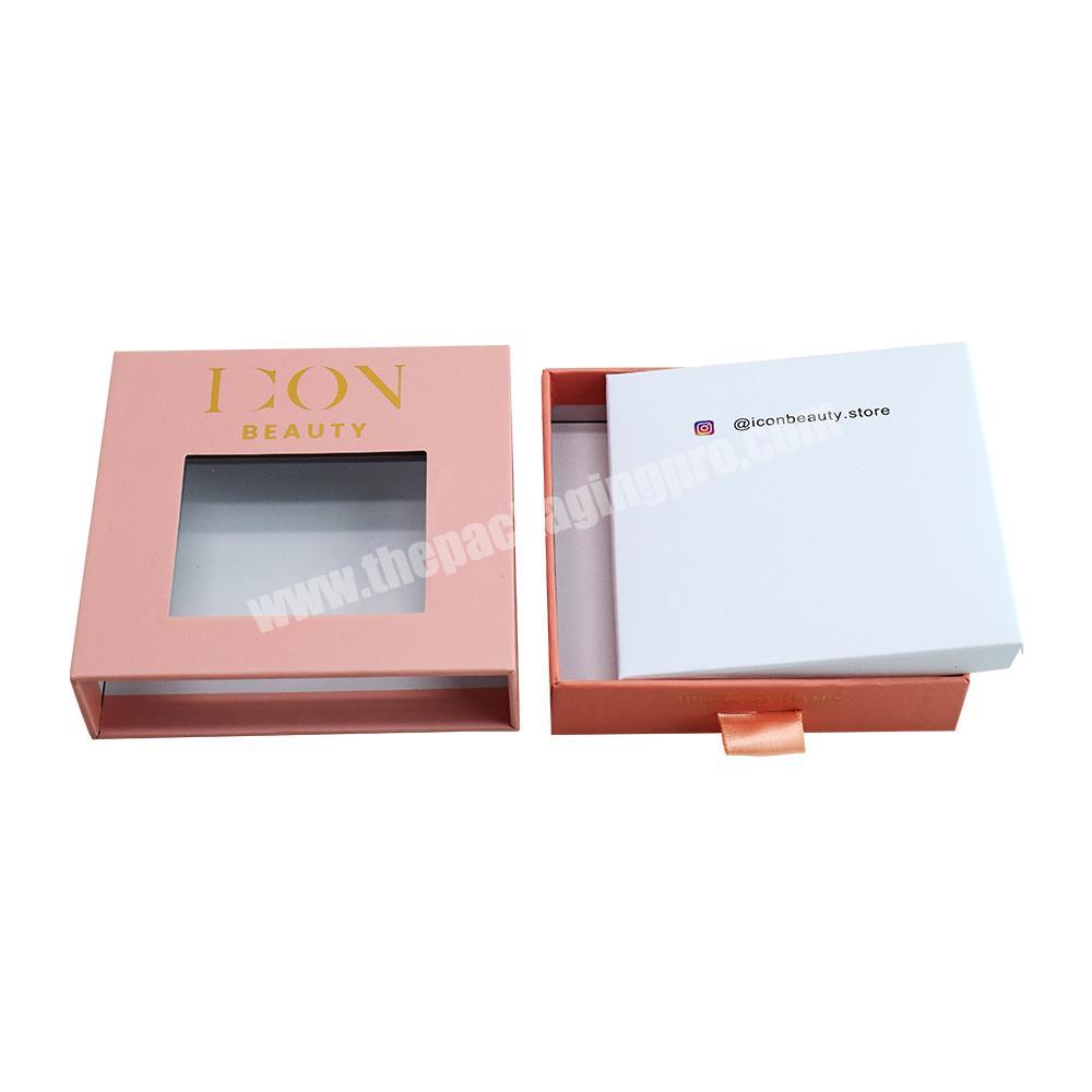 personalize Custom logo empty false press on nails custom packaging newest design drawer style box for nails