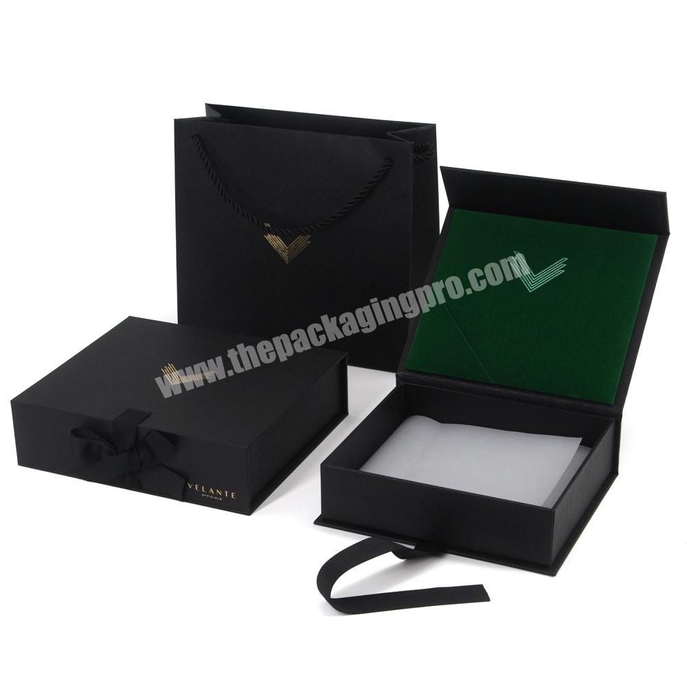 Custom logo luxury a5 a6 book magnetic black gift box