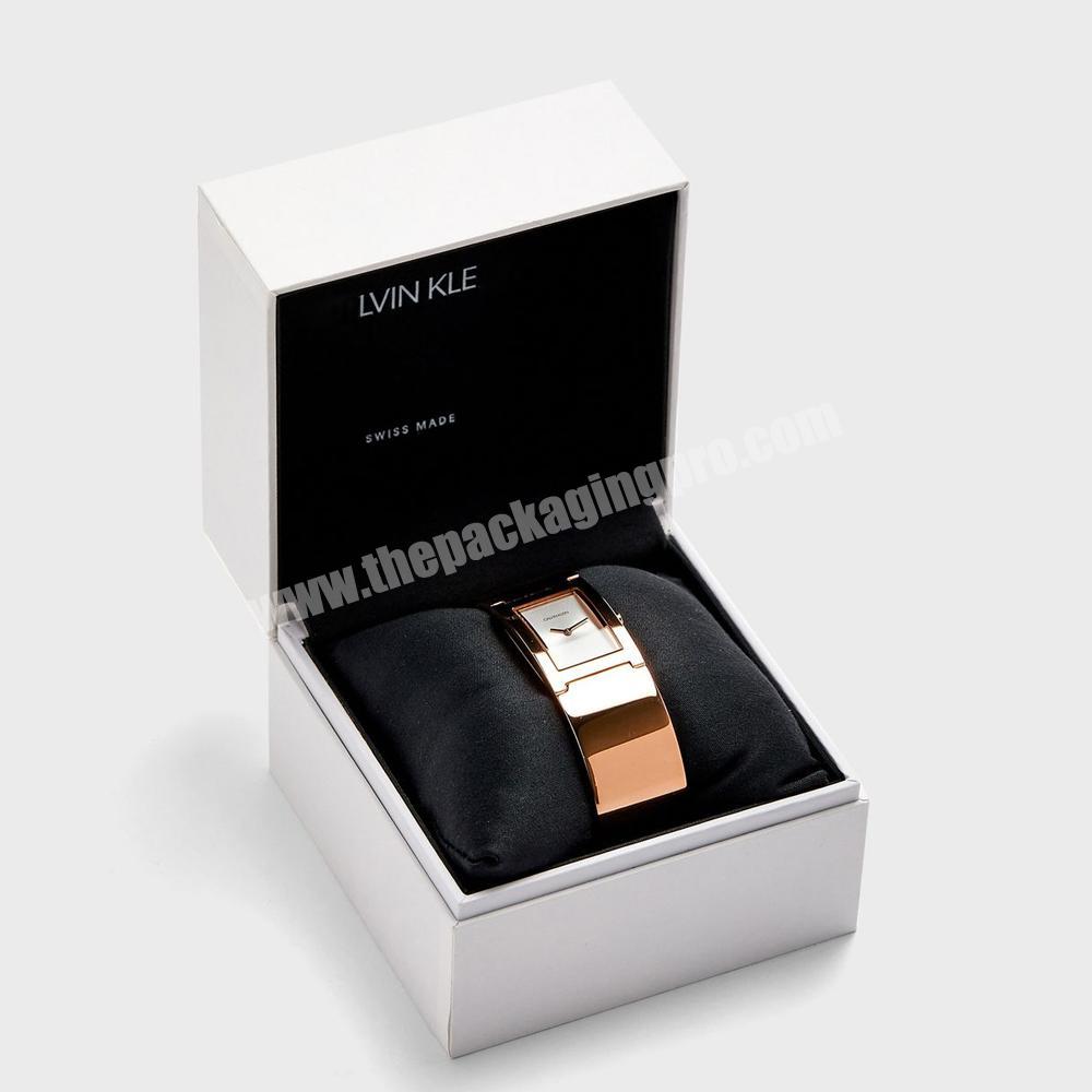 Custom logo luxury gift packaging mechanical watches men wrist green box watch packaging box set double open leather watch box