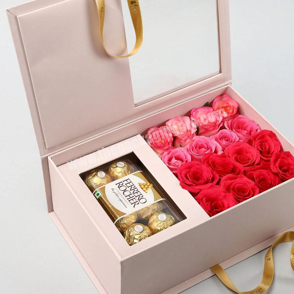 Custom logo paper eternal flowers christmas gift packaging box wedding flower display box for flowers chocolates luxury gift box