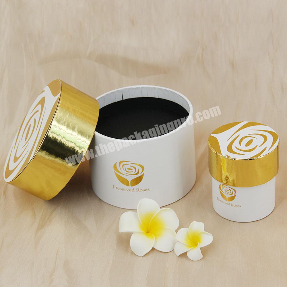 Custom logo round gift box soap flower perfume candle gift box dried flower immortal flower gift box