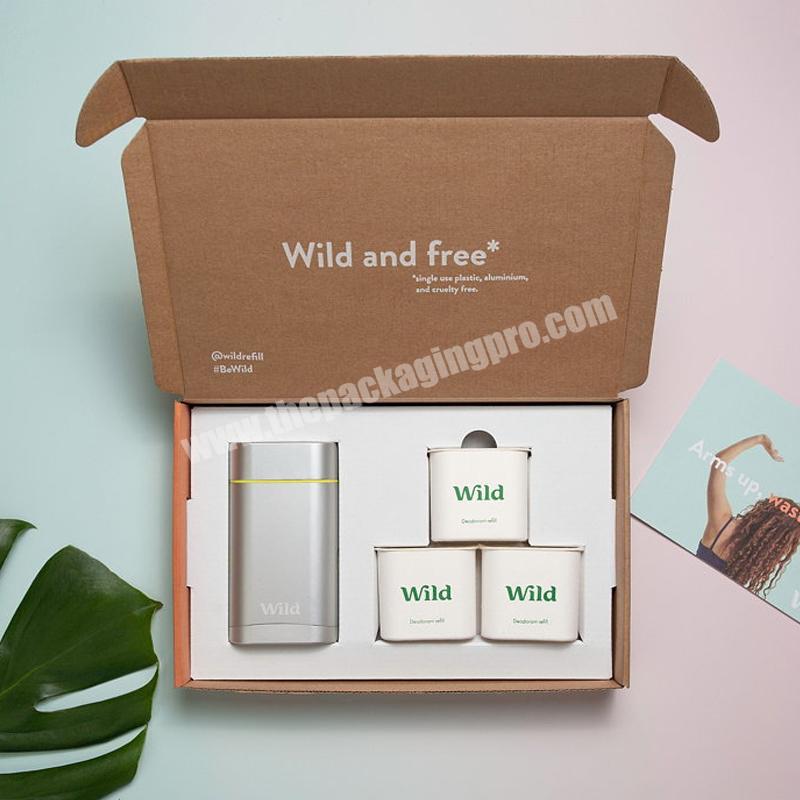 Custom logo small kraft paper shipping mailers boxes for toothbrush box packaging