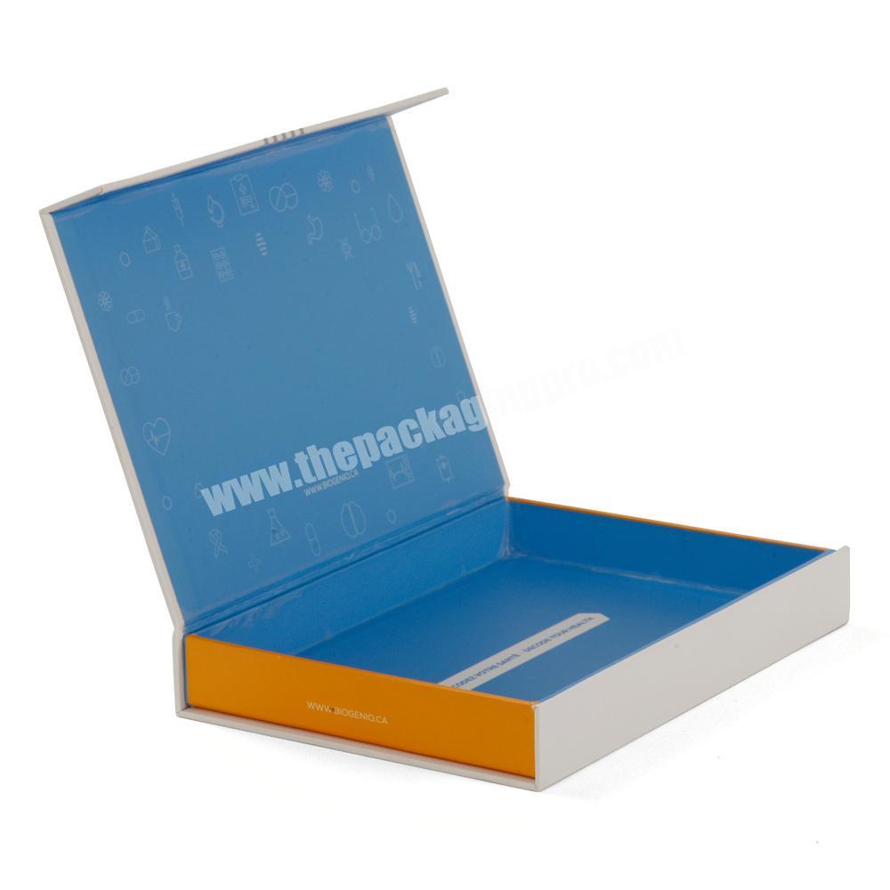 Custom luxury cardboard paper thin magnetic closing gift box
