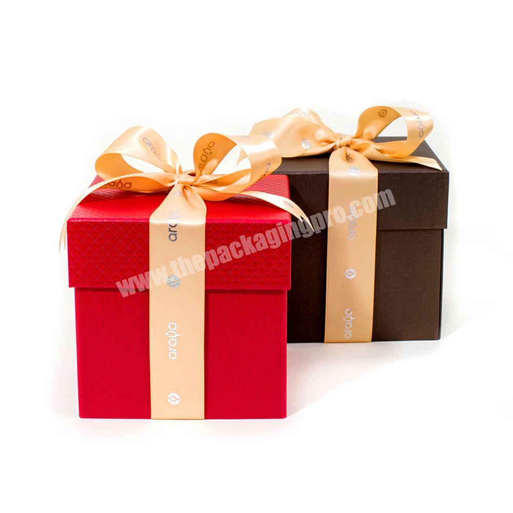 Custom Luxury Red Chocolate Bar Package Box Empty Gift Boxes Paper Divider  For Food Sweets Dates