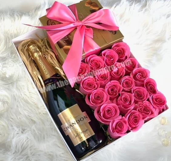 Custom luxury decorative flower box wedding rose gift box