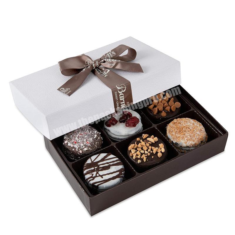Custom luxury premium strawberry chocolate cookies favors gift box chocolates packaging design chocolate box with window