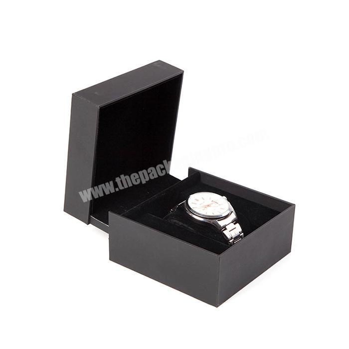 Custom made small gift Packaging box plastic single watch and jewelry box with pillow