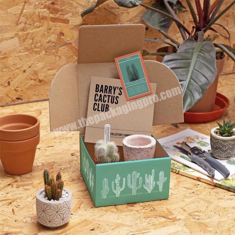 Custom order succulent planter gift box shipping succulent packaging box