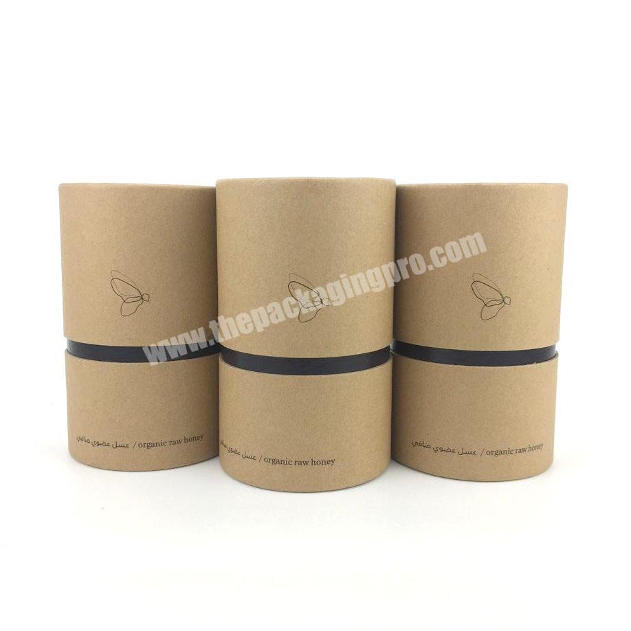 Custom paper round box kraft Cylinder Shape Boxes Cardboard Tube Paper tea Box Packaging