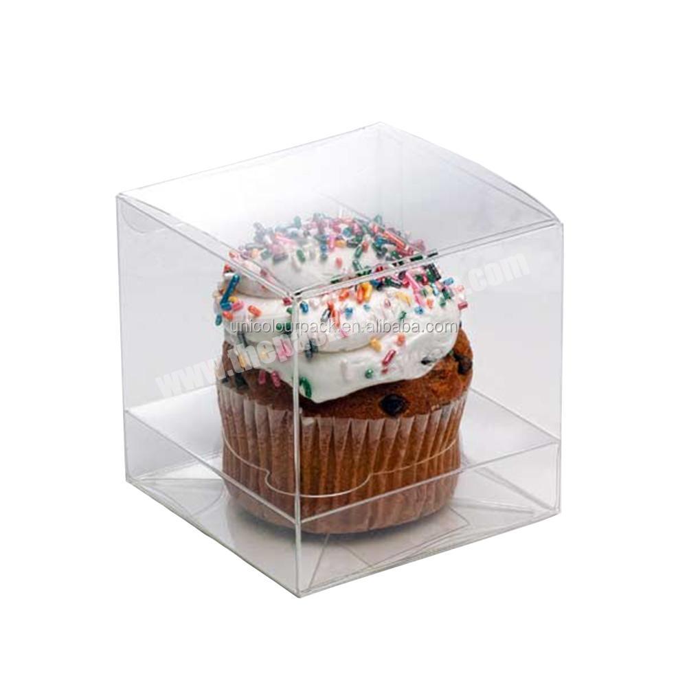 Custom plastic cake box with beautiful design cup cake box