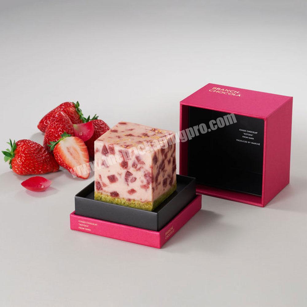 Custom premium fancy food gift packaging box cake food carton product packaging personalized food doughnut box