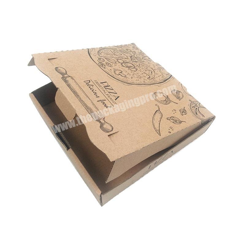 Custom printed logo corrugated paper pizza boxes paper boxes wholesale