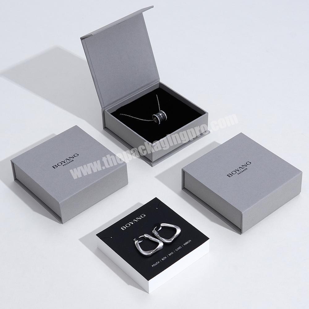 Custom logo Printed Paper Earring Bracelet Jewelry Box Jewelry Packaging  Necklace Bracelet Box - Jewelry boxes