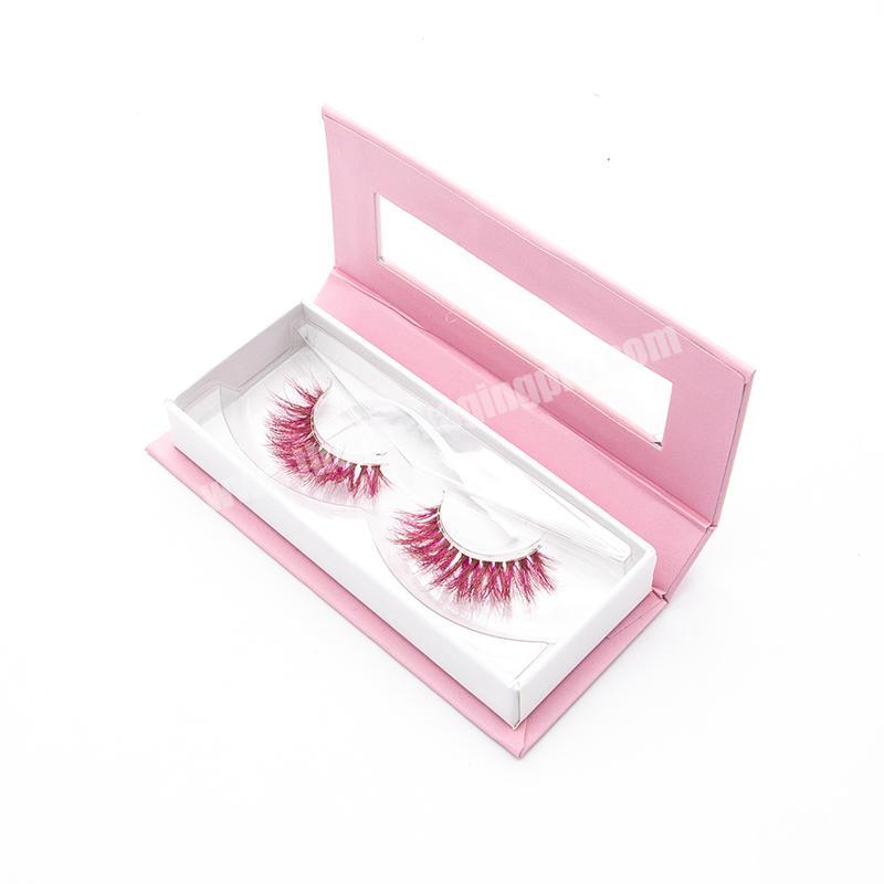 Custom printed private label paper creative false eyelashes whosale packaging boxes luxury design clear eyelash box
